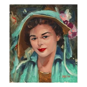'Woman in Aqua' by Jade Fon Woo, De Young, Oakland Museum, Los Angeles County Museum of Art, American Watercolor Society, San Francisco