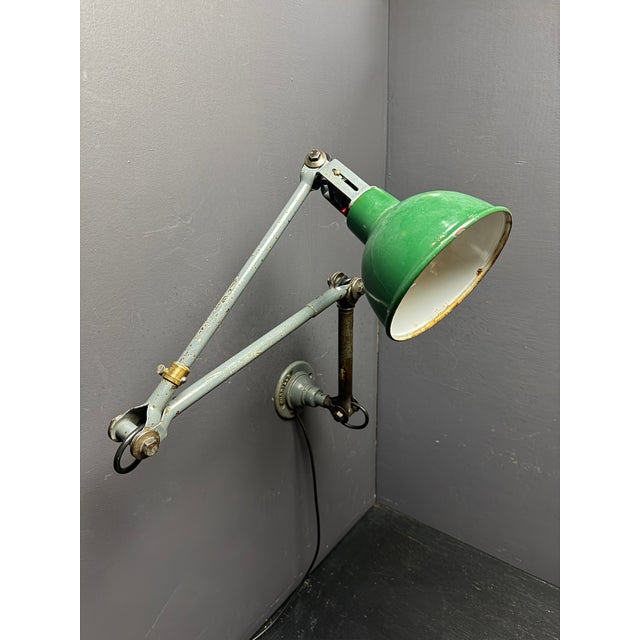 Metal Large Industrial Wall Lamp by John Dugdill & Co, 1930s For Sale - Image 7 of 9