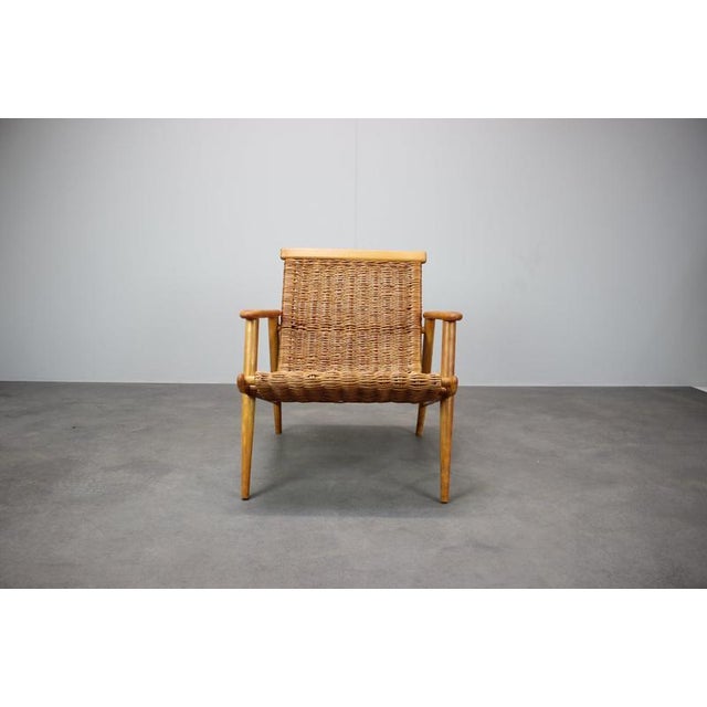 Vintage Rattan Armchair from ULUV, Czechoslovakia, 1960s For Sale - Image 3 of 13