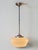 Metal Opaline Glass Pendant Light, 1950s For Sale - Image 7 of 9