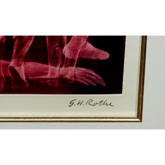 G H Rothe Dawning Framed 1987 Dancer Hand Signed Art Limited Edition on Paper For Sale - Image 4 of 6