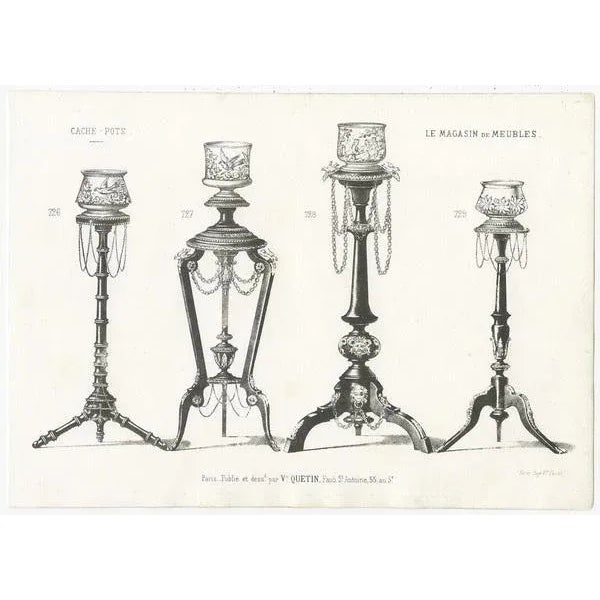 Quetin, Various Planters, 1860, Paper, Set of 4 For Sale - Image 5 of 6
