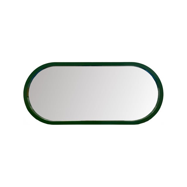 Kenneth Ludwig Chicago Osman Glossy Wild Green Wall Mirror For Sale - Image 4 of 11