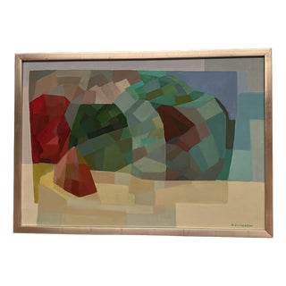 Rune Eringstam, Composition, 1950s, Oil Painting on Canvas, Framed For Sale
