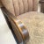 Wood Art Deco German Armchair with Bentwood Armrests and Green Brocade Upholstery, 1940s For Sale - Image 7 of 12