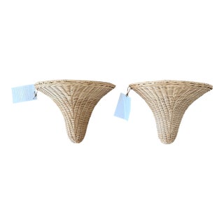 Pair Amanda Lindroth "Baytree" Wicker Brackets For Sale