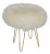 Warm White Curly Hairpin Brass Stool For Sale