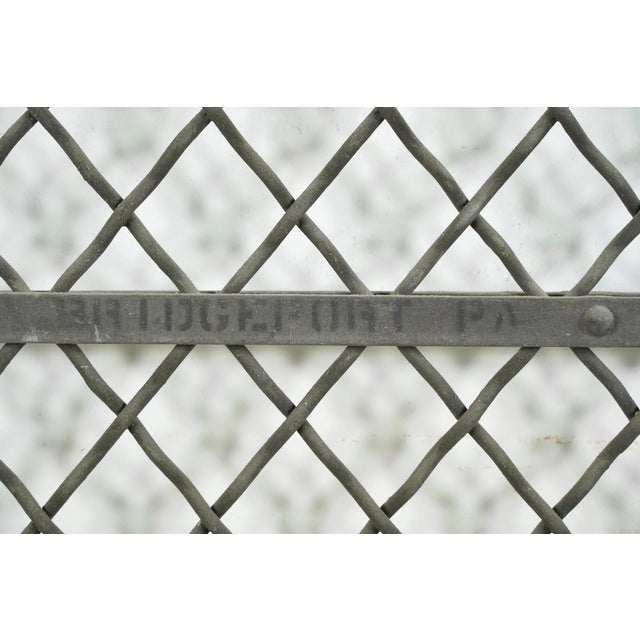 Reclaimed Industrial Steel Mesh Security Panel 47 X 69.125 In. For Sale - Image 10 of 12