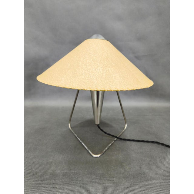 Mid-Century Modern Table Lamp in Chrome and Paper by Helena Frantova, 1960s For Sale - Image 3 of 14
