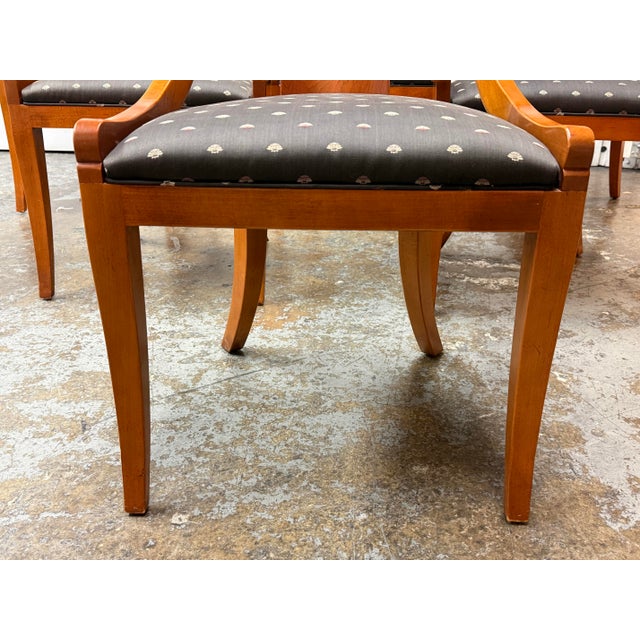 Brown Baker Furniture Vintage Palladian Dining Chairs, Set of Six For Sale - Image 8 of 12