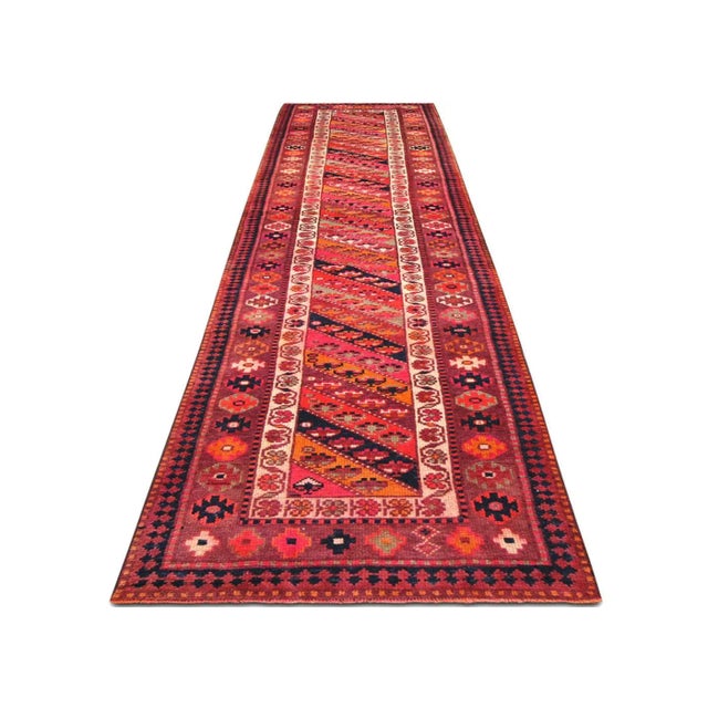 1960s Turkish Oushak Runner For Sale In Los Angeles - Image 6 of 7