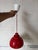 Red Acrylic Dome Pendant Light With Inner Diffuser Mid-Century Modern 1970s For Sale In Los Angeles - Image 6 of 8