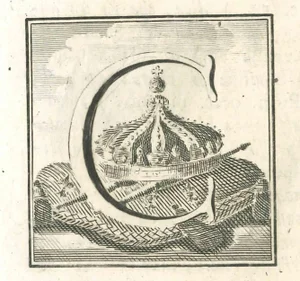 Unknown, Letter of the Alphabet C, Etching, 18th Century
