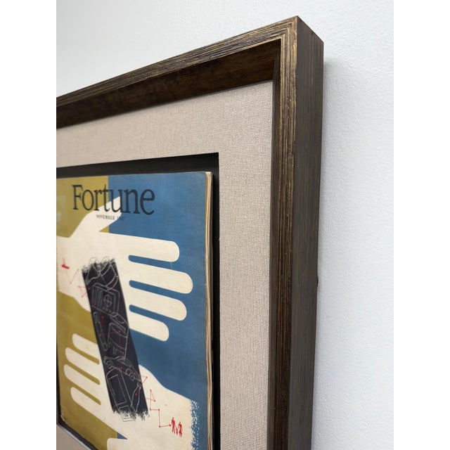 1947, Newly Framed Vintage Fortune Magazine, Lithograph Cover Design by Artist Hans Moller For Sale In Jacksonville, FL - Image 6 of 9