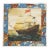 Contemporary Siren Song Galleon Dinner Napkins - Set of 4 For Sale - Image 3 of 5