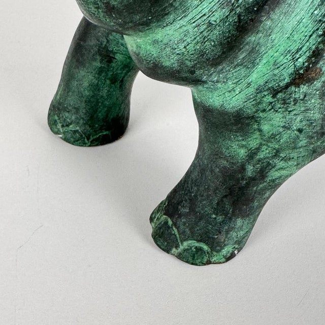 Patinated Hippopotamus Sculpture, 1980s, Bronze For Sale - Image 13 of 15