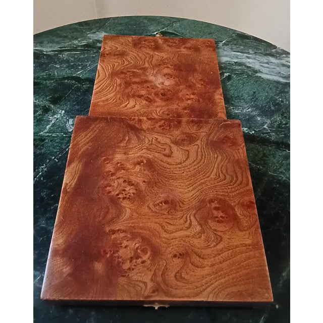 Antique French Burl Wood Large Jewelry Decorative Cigarette Case Box For Sale In Orlando - Image 6 of 15