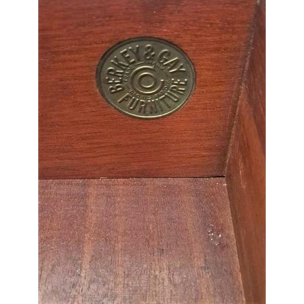 Antique Berkey & Gay Grand Rapids 'Span-Umbrian' Walnut, Burlwood and Polychrome Cabinet - Circa 1917 For Sale - Image 11 of 12