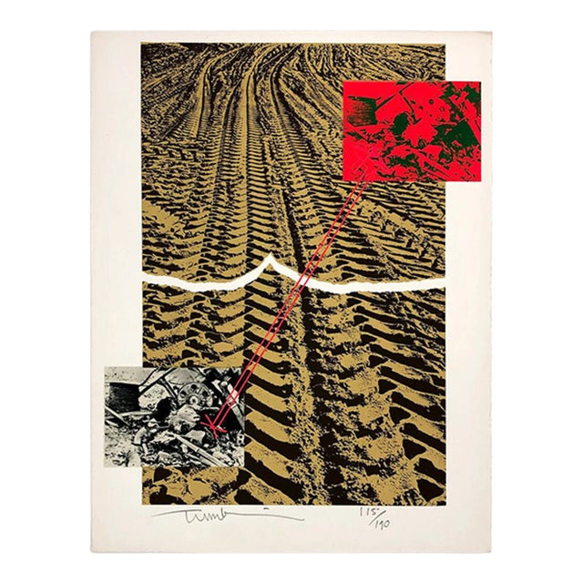 Igael Tumarkin Untitled (From Ten Painters on War and Peace), Hand Signed Lithograph, 1978 For Sale