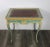 vintage English engraved and hand painted floral side table 28” * 20.5" * 27.5"