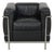 Vintage LC2 Chair in Black Leather by Le Corbusier, 2000s For Sale
