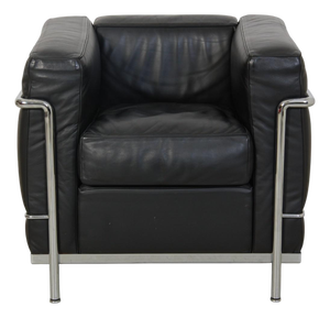 Vintage LC2 Chair in Black Leather by Le Corbusier, 2000s