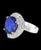 This extraordinary 8.5 carat tanzanite is a true gemstone that is highly treasured. It is surrounded by a total of 2.0...