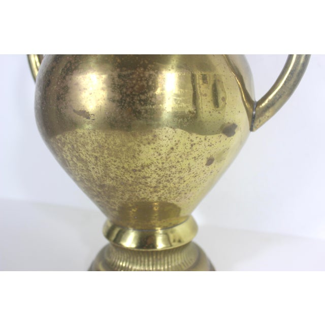Vintage Large Brass Vase With Handles For Sale - Image 11 of 11