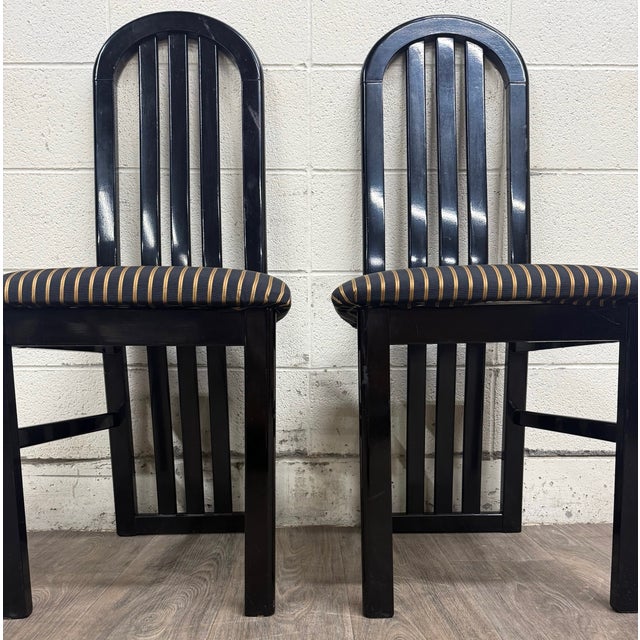 Vintage Italian Id Export SRL Postmodern Dining Side Chairs - Pair For Sale - Image 4 of 14