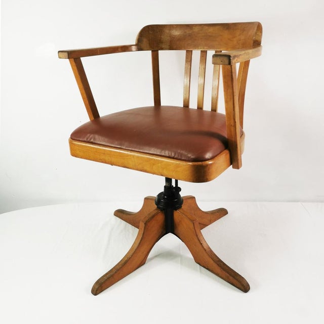 Art Deco Office Chair from Ehapa, Denmark, 1930s For Sale - Image 4 of 16