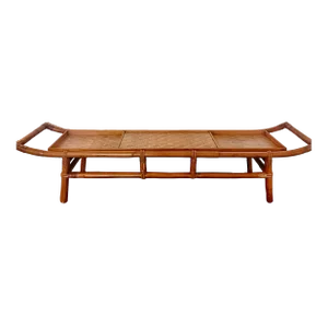 1950s Ficks Reed Far Horizons Pagoda Rattan Bamboo Coffee Table