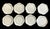 Italian 8 Vtg. Italian Handpainted Scalloped Floral Butterflies Dessert or Salad Plates for Bloomingdale’s For Sale - Image 3 of 4