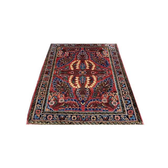 1970s Old Persian Sarouk Area Rug 2x3 For Sale - Image 9 of 9