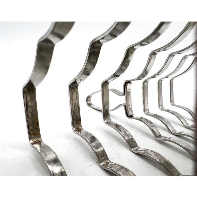 Mid 20th Century Vintage English Olde Hall Stainless Steel 6-Slice Toast Rack – Mid-Century Modern / English Traditional For Sale - Image 5 of 14