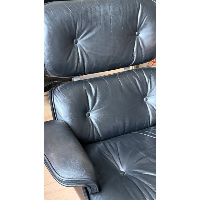 Set of Eames Lounge Chair and Ottoman by Charles & Ray Eames for Vitra, 1970s For Sale - Image 11 of 14
