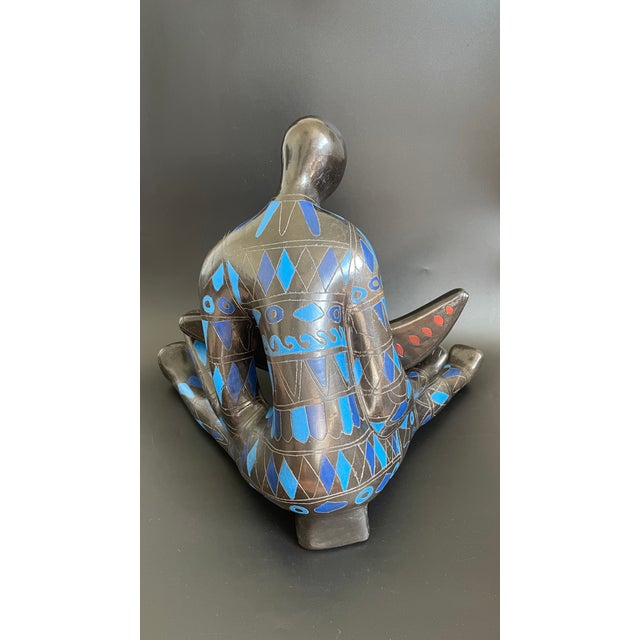 Mid 20th Century Manuel Felguerez Man Eating Watermelon Terracotta Sculpture For Sale - Image 5 of 12