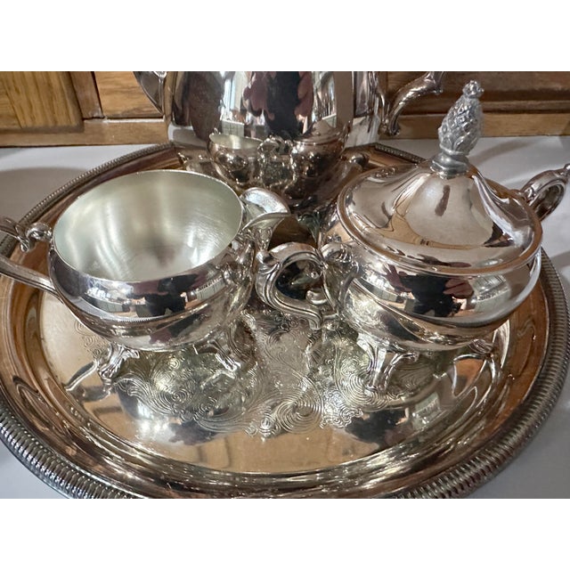1950s 1950s International Silver Company Silver Plated 4 Piece Coffee Set For Sale - Image 5 of 10