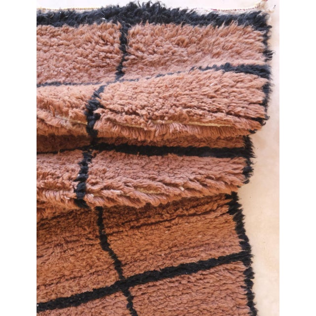 Textile Brown Moroccan Rug - 8.4 X 7 Ft For Sale - Image 7 of 8