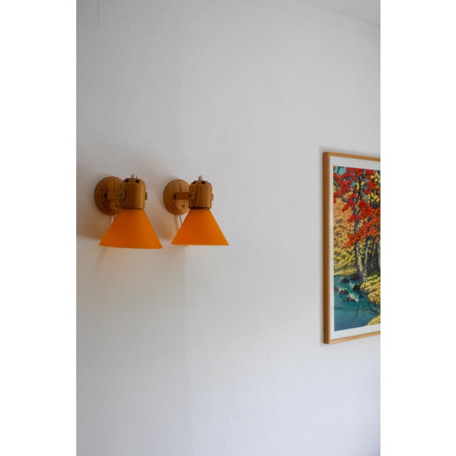 Pine Wall Sconces from Solbacken, 1975, Set of 2 For Sale - Image 4 of 9