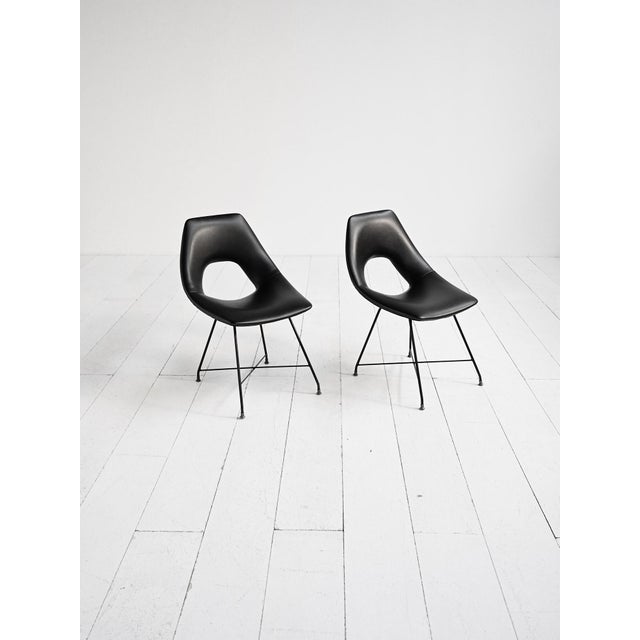 1950s Cosmos Chairs by Augusto Bozzi for Saporiti Italia, 1950s, Set of 2 For Sale - Image 5 of 13