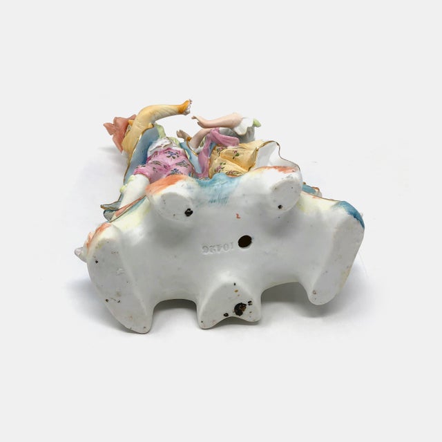 Ceramic Early 20th Century Bisque Porcelain Figurine - Courtly Couple - 9.5" For Sale - Image 7 of 8