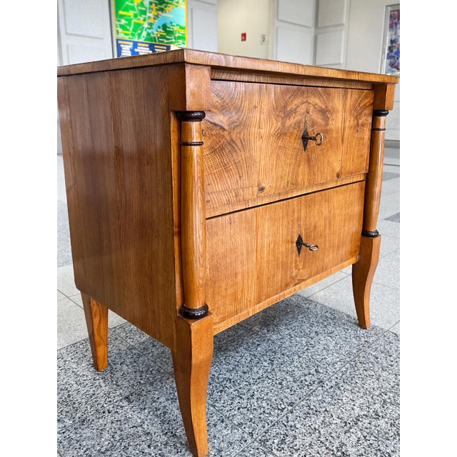 19th Century Biedermeier Elm Chests of Drawers - A Pair For Sale - Image 10 of 17