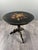 19th Century Napoleon III Pedestal Table in Black Lacquered Wood with Painted Floral Decoration For Sale - Image 6 of 10