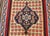 Vintage Persian Senneh Kilim Area Rug, Handwoven Wool, Floral Pattern, Ivory & Blue, 3x6 For Sale - Image 9 of 15