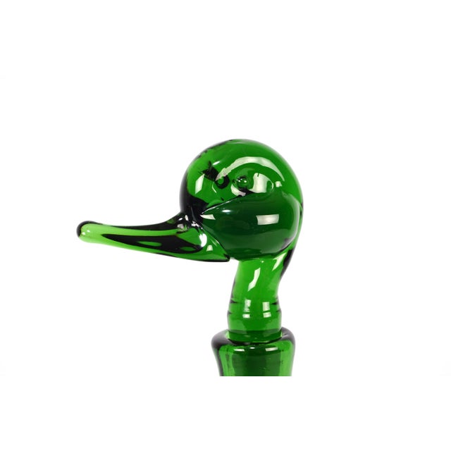 Green Murano Empoli Green Carafe by Gio Ponti, 1950s For Sale - Image 8 of 18