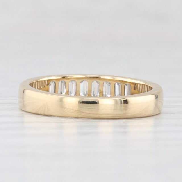 2010s 0.50ctw Diamond Wedding Band 18k Yellow Gold Size 6.25 Ring For Sale - Image 5 of 8