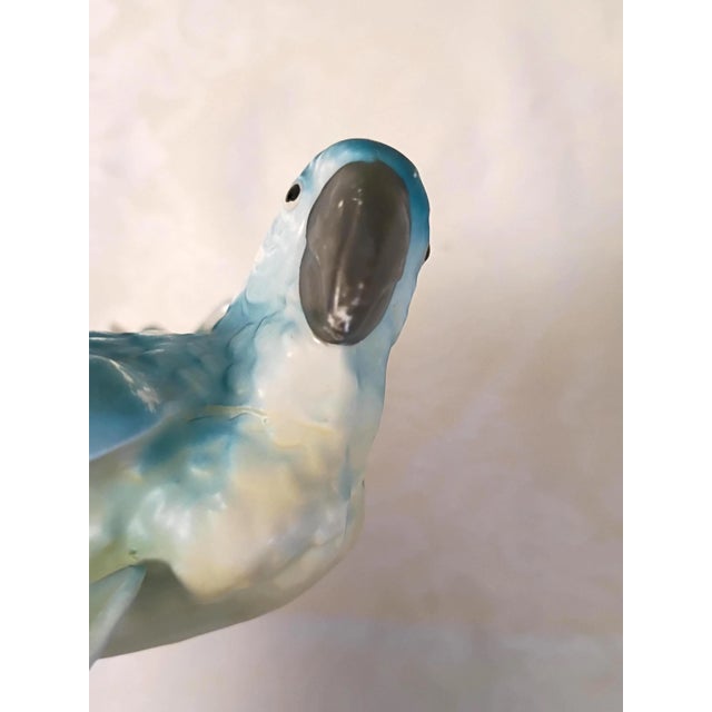 Blue and White Royal Sealy Porcelain Parrot Figurine Old Florida Chinoserie Style For Sale - Image 10 of 10