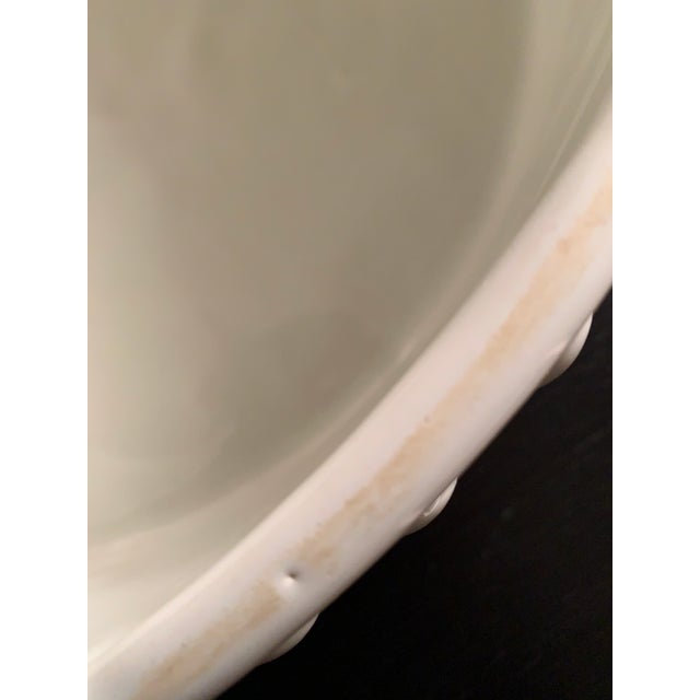 1990s 1990s French Country White Ceramic Cachepot For Sale - Image 5 of 7