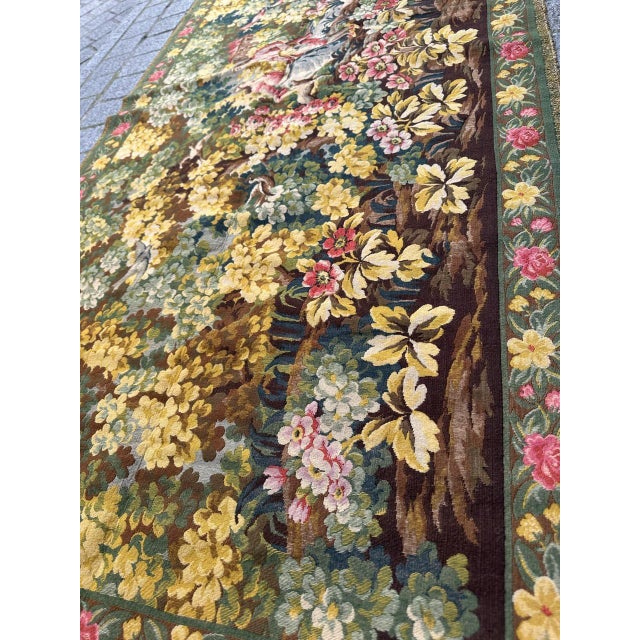 French Aubusson Style Jacquard Tapestry, 1950s For Sale - Image 18 of 18