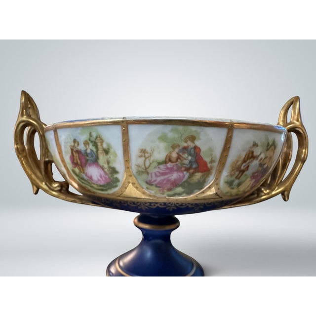 Early 20th Century Antique French Porcelain Lidded Centerpiece / Coupe For Sale - Image 5 of 11
